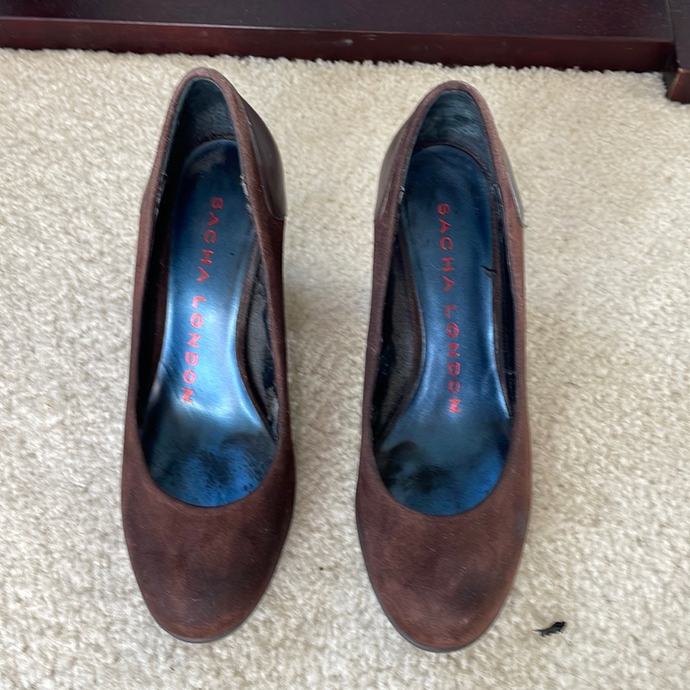 Sacha London shoe brown leather suede good condition
